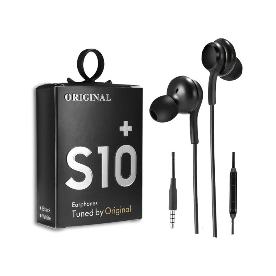 Earphones S10+ 3.5mm Plug Black